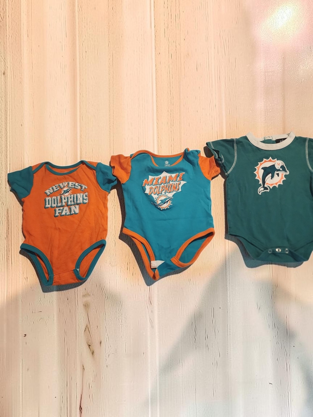Miami Dolphins NFL Bodysuit Bundle 3 Pieces